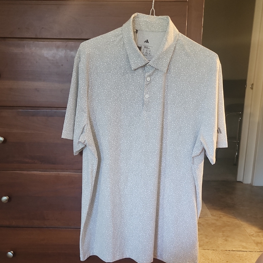 Adidas Men's Light Gray Polo Shirt